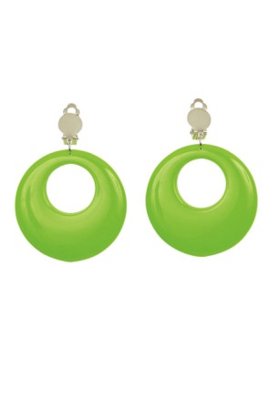 Par de Pendientes Verde Neón