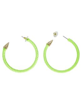 Par de Pendientes Verdes Fluor