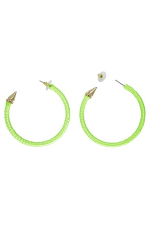Par de Pendientes Verdes Fluor