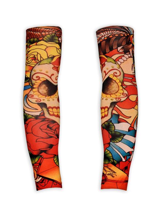 Par mangas efecto tatuaje color