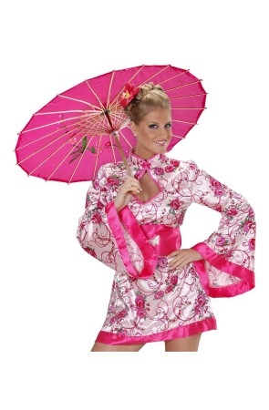 Parasol Oriental en Seda 76 cms