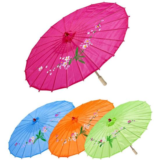 Parasol Oriental en Seda 76 cms