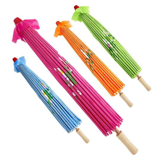 Parasol Oriental en Seda 76 cms