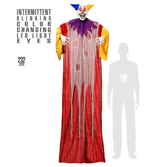 Payaso Malvado con Ojos y luces Led  232 cms