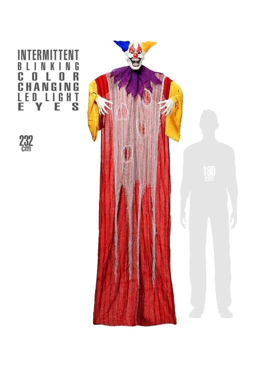 Payaso Malvado con Ojos y luces Led  232 cms