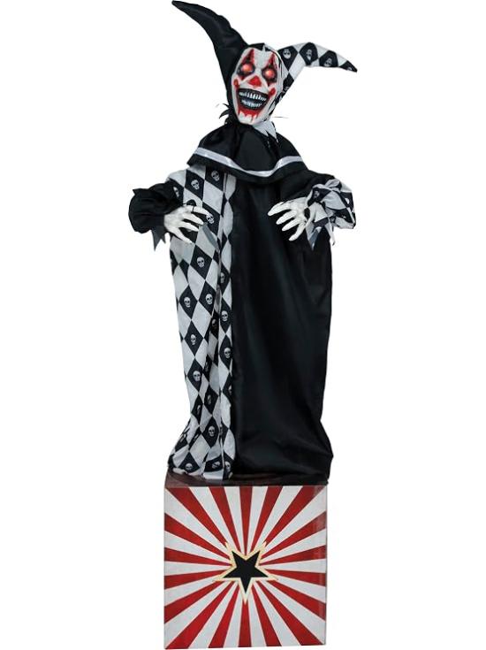 Payaso Terrorífico con Caja, Luz, Sonido y Movimiento 170 cm