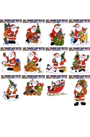 Pegatina Ventana Papá Noel  Navidad 30 cms