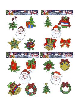 Pegatina Ventana Papá Noel Set de 5 und 13 cms