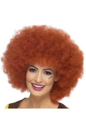 Peluca afro los 60 castaña rojiza