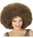 Peluca Afro Sobredimensionada Castaña
