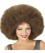 Peluca Afro Sobredimensionada Castaña