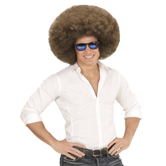 Peluca Afro Sobredimensionada Castaña