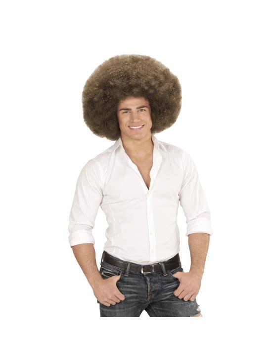 Peluca Afro Sobredimensionada Castaña