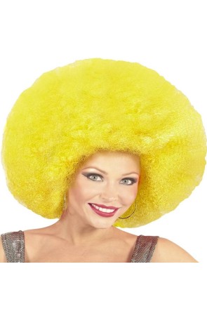 Peluca Afro Sobredimensionada color Amarillo