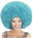 Peluca Afro Sobredimensionada color Azul .