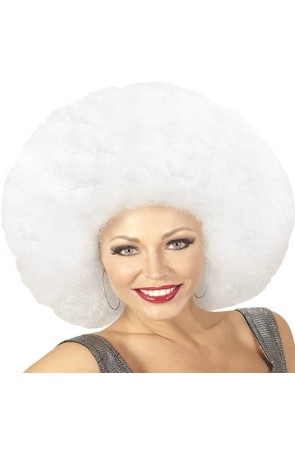 Peluca Afro Sobredimensionada color Blanca