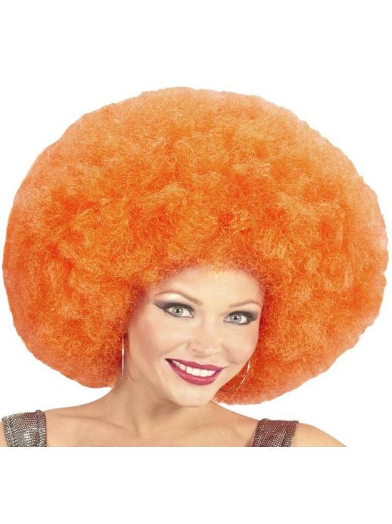 Peluca Afro Sobredimensionada color Naranja