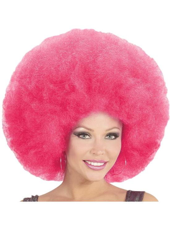 Peluca Afro Sobredimensionada color Rosa