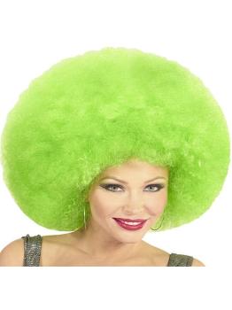 Peluca Afro Sobredimensionada color Verde .