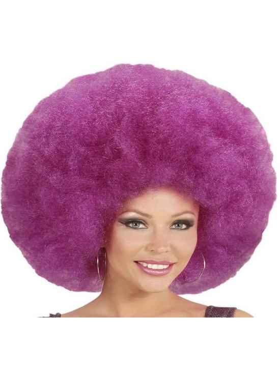 Peluca Afro Violeta XXL – Volumen Gigante para Carnaval y Fiesta