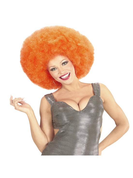 Peluca Afro Sobredimensionada color Naranja