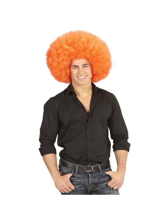 Peluca Afro Sobredimensionada color Naranja