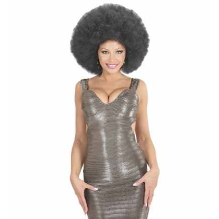 Peluca Afro Sobredimensionada color Negra