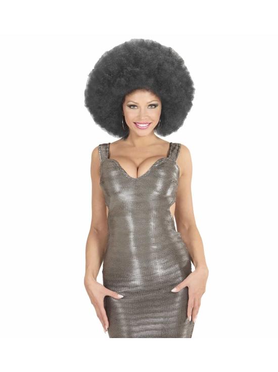 Peluca Afro Sobredimensionada Negra