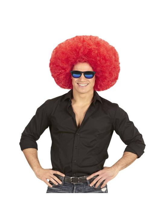 Peluca Afro Sobredimensionada color Roja .