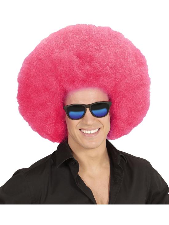 Peluca Afro Sobredimensionada color Rosa