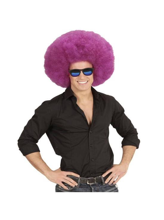 Peluca Afro Violeta XXL – Volumen Gigante para Carnaval y Fiesta