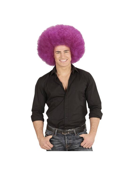 Peluca Afro Violeta XXL – Volumen Gigante para Carnaval y Fiesta