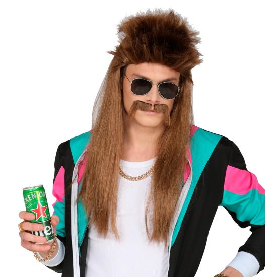 Peluca años 80 Malote para hombre Peluca años 80 Malote para hombre