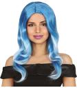 Peluca Azul Melena Ondas