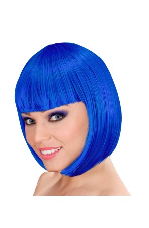 Peluca Cabaret Flequillo Azul