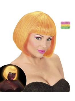 Peluca Cabaret Naranja Mixta Naranja y Amarilla Fluorescente .
