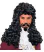 Peluca capitán Garfio con perilla y bigote