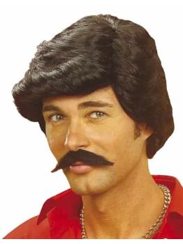 Peluca Casanova Negra con Bigote ..