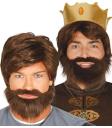 Peluca Castaña con Barba Personajes.