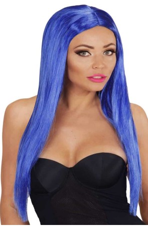 Peluca color Azul Glamour