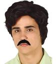 Peluca con Bigote Estilo “Narcotraficante” – Inspiración Años 80