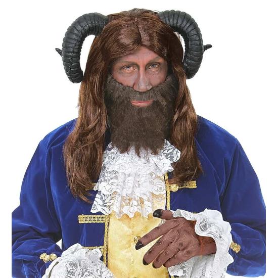 Peluca con Cuernos de Bestia.