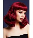 Peluca con flequillo corto Fever Bettie, Ciruela