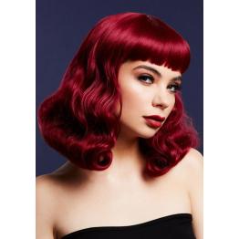 Peluca con flequillo corto Fever Bettie, Ciruela