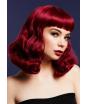 Peluca con flequillo corto Fever Bettie, Ciruela