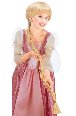 Peluca Cuento Princesa Rapunzel niña