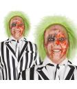Peluca de Beetlejuice, con cabeza calva de látex