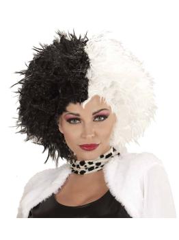 Peluca de Cruella de Vil Lujo 101 Dálmatas