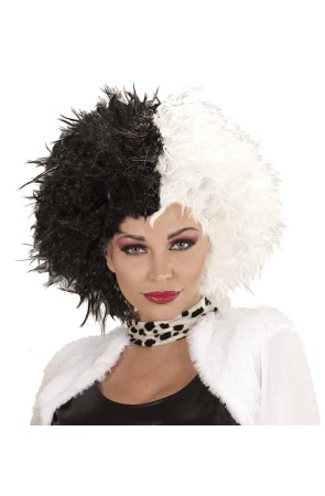 Peluca de Cruella de Vil Lujo 101 Dálmatas