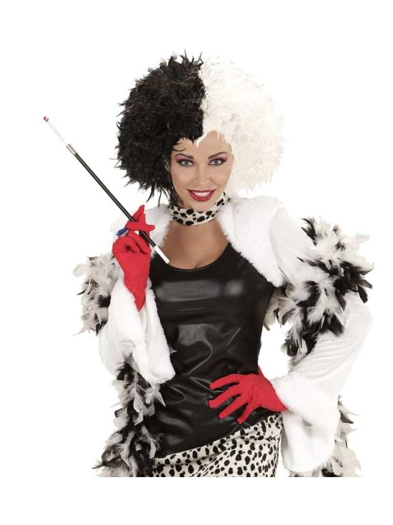 Peluca de Cruella de Vil Lujo 101 Dálmatas